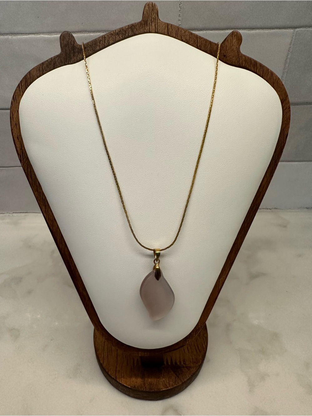 Sea-glass Drop Pendant Necklace
